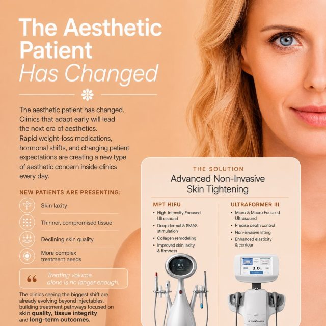 The aesthetic patient has changed. 🧬

With the rapid rise of GLP-1 medications, peptides, hormonal therapies, and accelerated weight-loss protocols, clinics are now seeing a new generation of patients presenting with:

• Skin laxity
• Volume depletion 
• Tissue thinning
• Loss of dermal support
• Reduced collagen density
• Early facial deflation and compromised skin quality

Weight loss may transform the body, but it can also rapidly expose underlying structural ageing when skin elasticity and collagen reserves are unable to adapt at the same pace.

Treating volume alone is no longer enough.

Modern aesthetic medicine is shifting toward advanced collagen stimulation, tissue remodeling, and non-invasive skin tightening technologies designed to support skin integrity and long-term outcomes.

At HIFU 4 You Skin Lab, we focus on regenerative and structural treatments using technologies such as:

• MPT HIFU
Advanced micro-pulse focused ultrasound targeting the deep dermis and SMAS layer for collagen remodeling, lifting, and skin tightening.

• Ultraformer III
Micro & macro focused ultrasound technology designed to improve elasticity, redefine contours, and stimulate neocollagenesis with precision depth control.

Our approach is centered on:

✓ Skin quality
✓ Tissue integrity
✓ Collagen preservation
✓ Natural-looking lifting
✓ Long-term facial support

The future of aesthetics is regenerative, preventative, and structural.

#MPTHIFU #UltraformerIII #SkinTightening #CollagenStimulation #AestheticMedicine